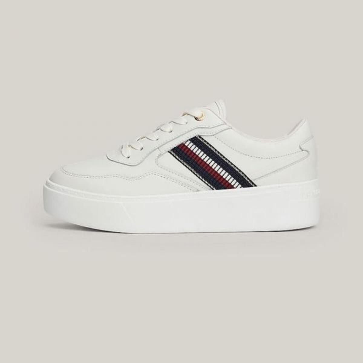 Tommy Hilfiger STRIPES PLATFORM SNE Beyaz Kadın Spor Ayakkabı