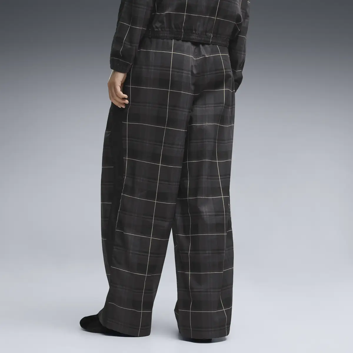 Puma T7 Tartan Woven Pants Siyah Kadın Pantolon
