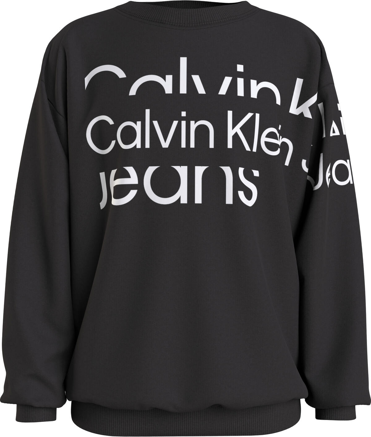 Calvin Klein BLOWN UP LOGO SWEATS Erkek Siyah Sweatshirt