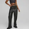 Puma T7 Faux Leather Pants Siyah Kadın Suni Deri Pantolon