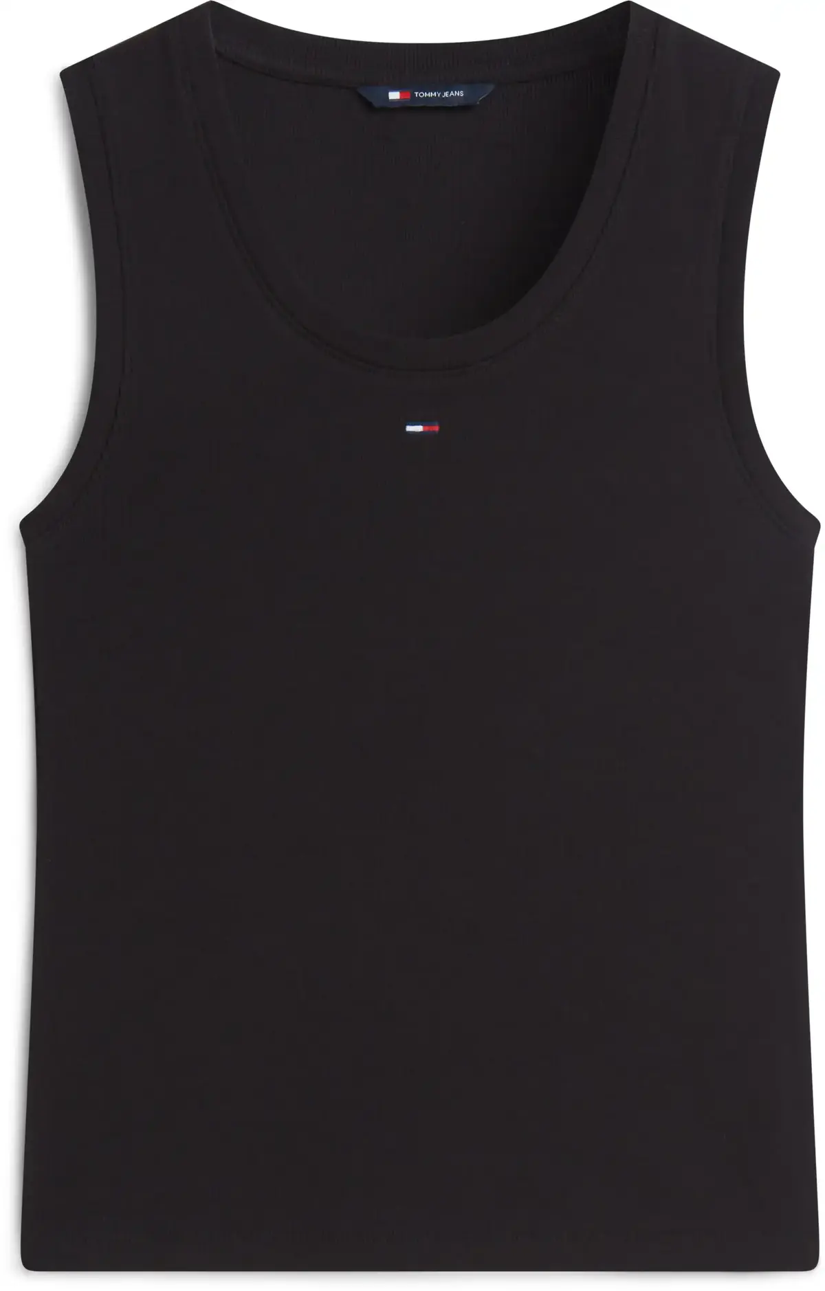 Tommy Hilfiger TJW ESSENTIAL RIB TA, BDS Siyah Kadın T-Shirt & Polo