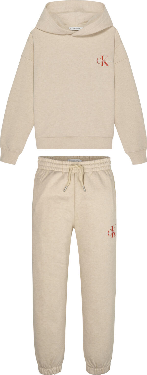 Calvin Klein MONOGRAM SMALL SET Erkek Krem Eşofman Takımı