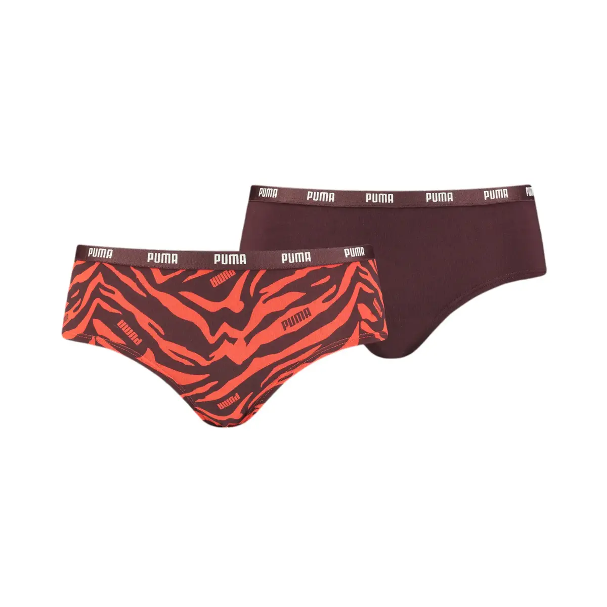 Puma PUMA WOMEN PRINTED AOP HIPSTER 2P PACKED Kadın Kırmızı 2'li İç Çamaşırı