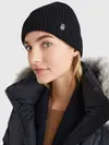 Tommy Hilfiger LUXE CASHMERE BEANIE Kadın Siyah Bere