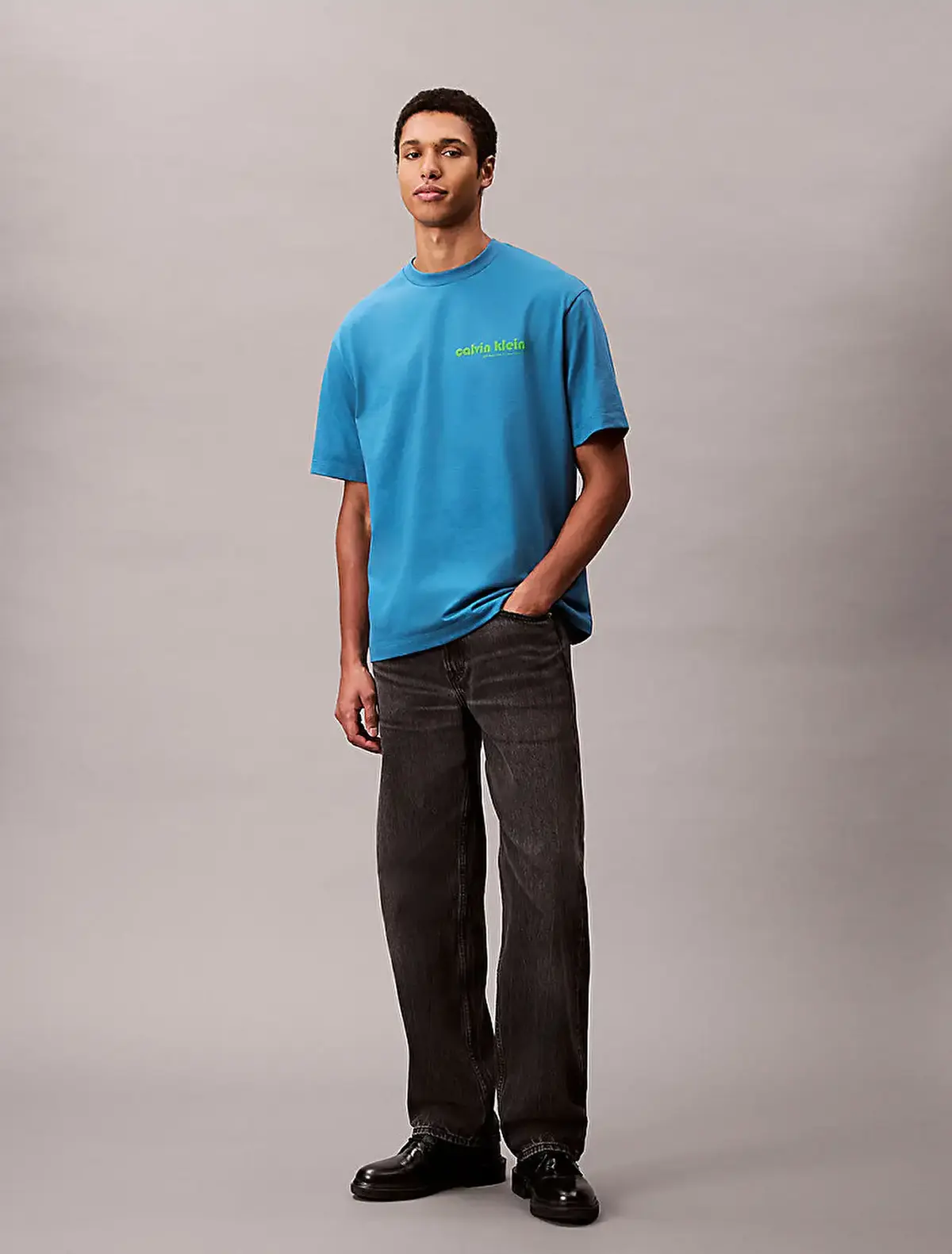 Calvin Klein SS 16S CALVIN KLEIN BAUHAUS GRAP Mavi Erkek Tişört