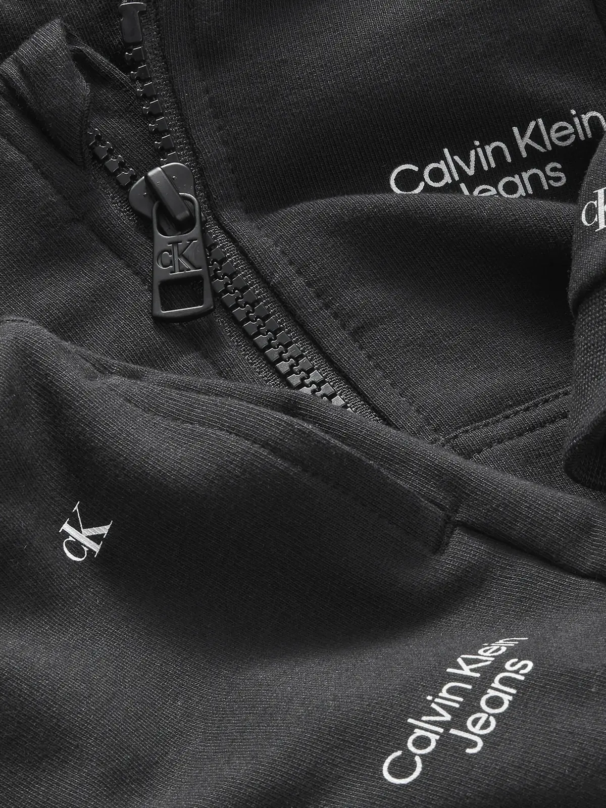 Calvin Klein STACK LOGO ZIP THROU Bebek Siyah Eşofman Takımı
