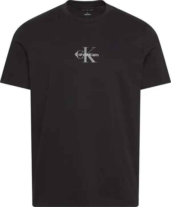 Calvin Klein SS 30S MICRO MONOLOGO GRAPHIC TE Erkek Siyah T-Shirt