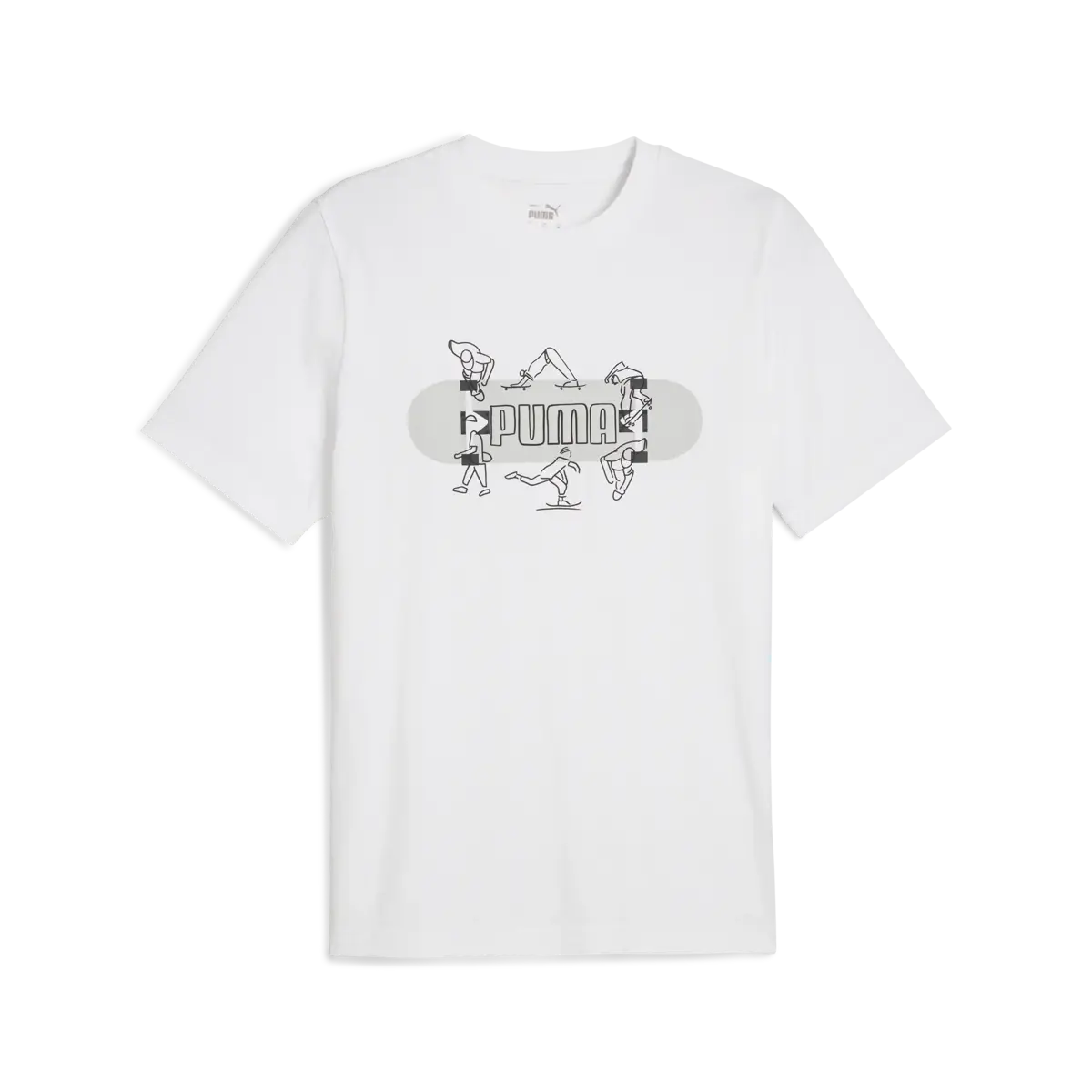 Puma GRAPHICS Skateboard Tee Beyaz Erkek T-Shirt & Polo