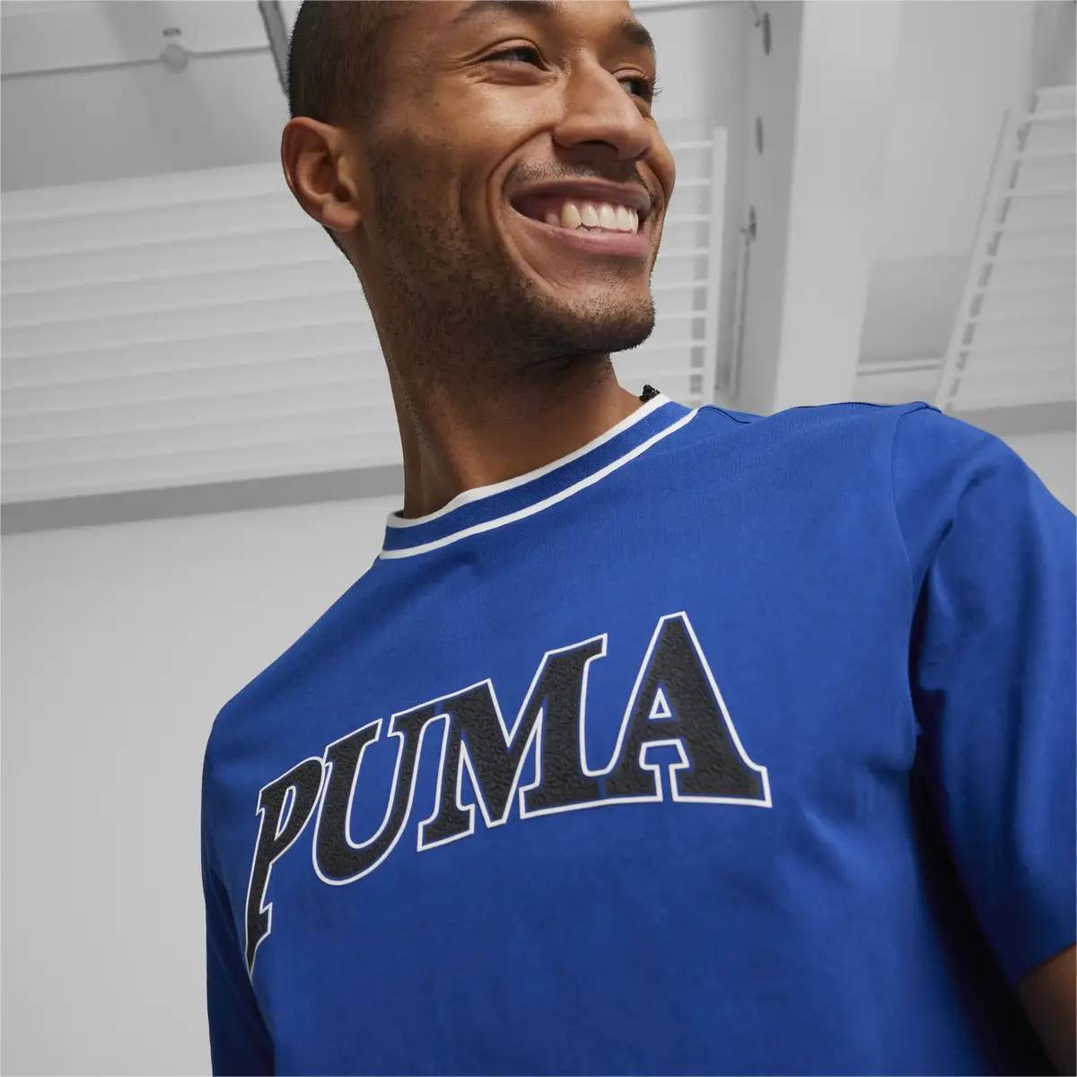Puma SQUAD Big Graphic Tee Mavi Erkek T-Shirt