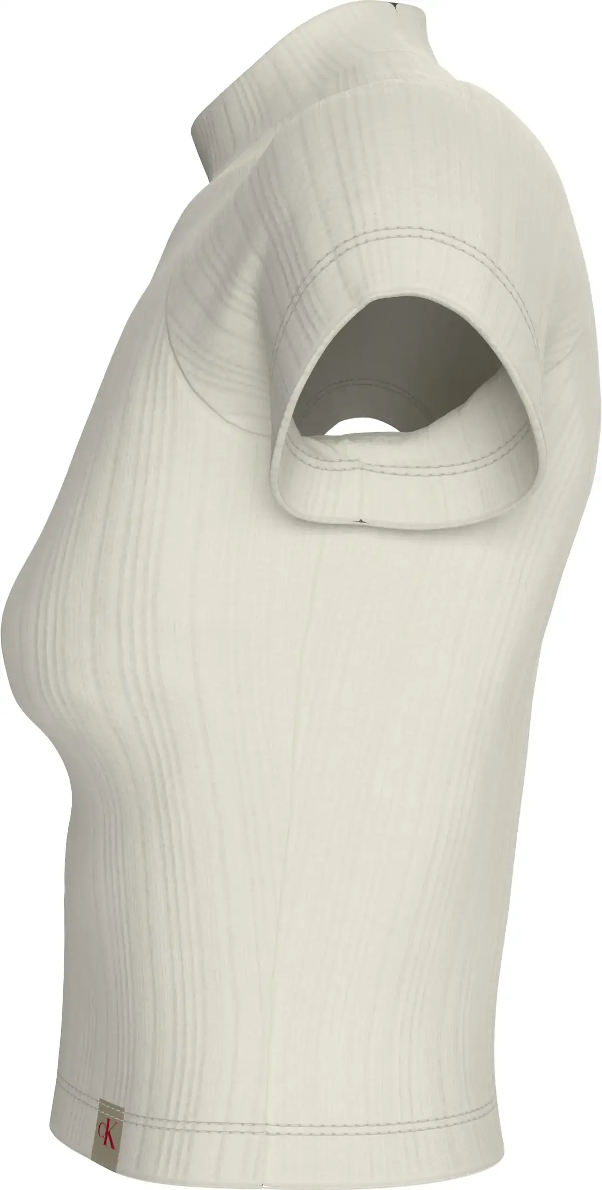 Calvin Klein WARM TEXTURE RIB MOC, YBI Krem Kadın T-Shirt & Polo