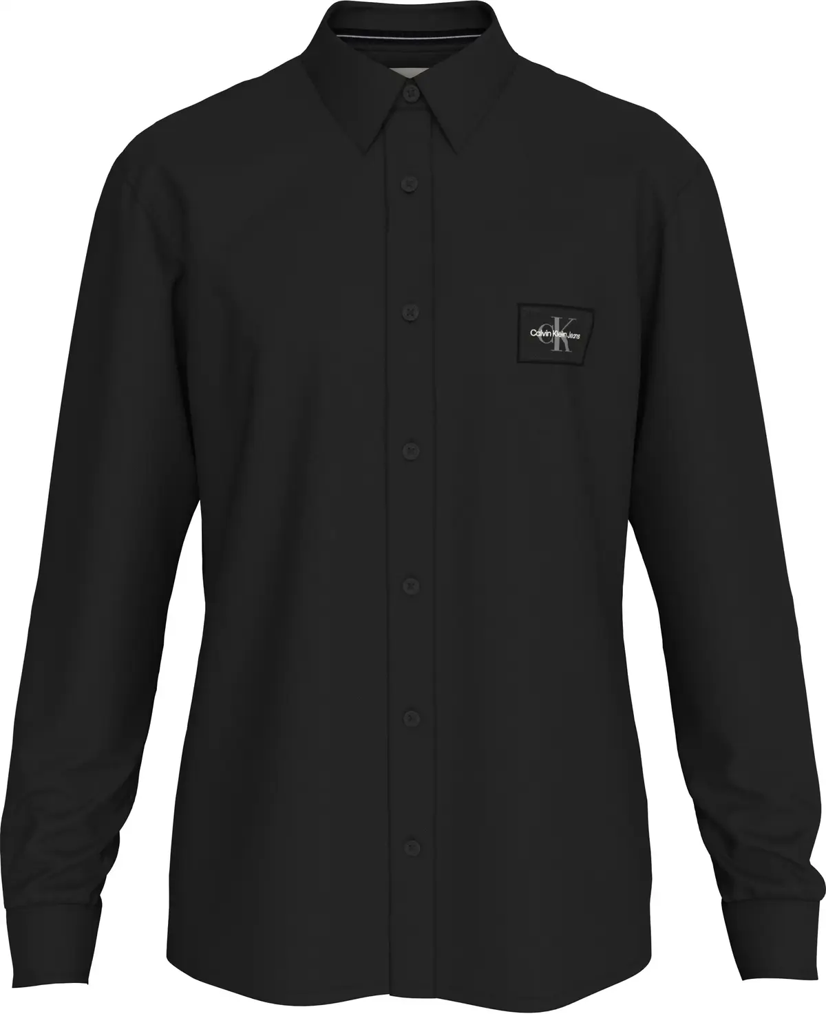 Calvin Klein WOVEN LABEL COTTON T, BEH Siyah Erkek Gömlek