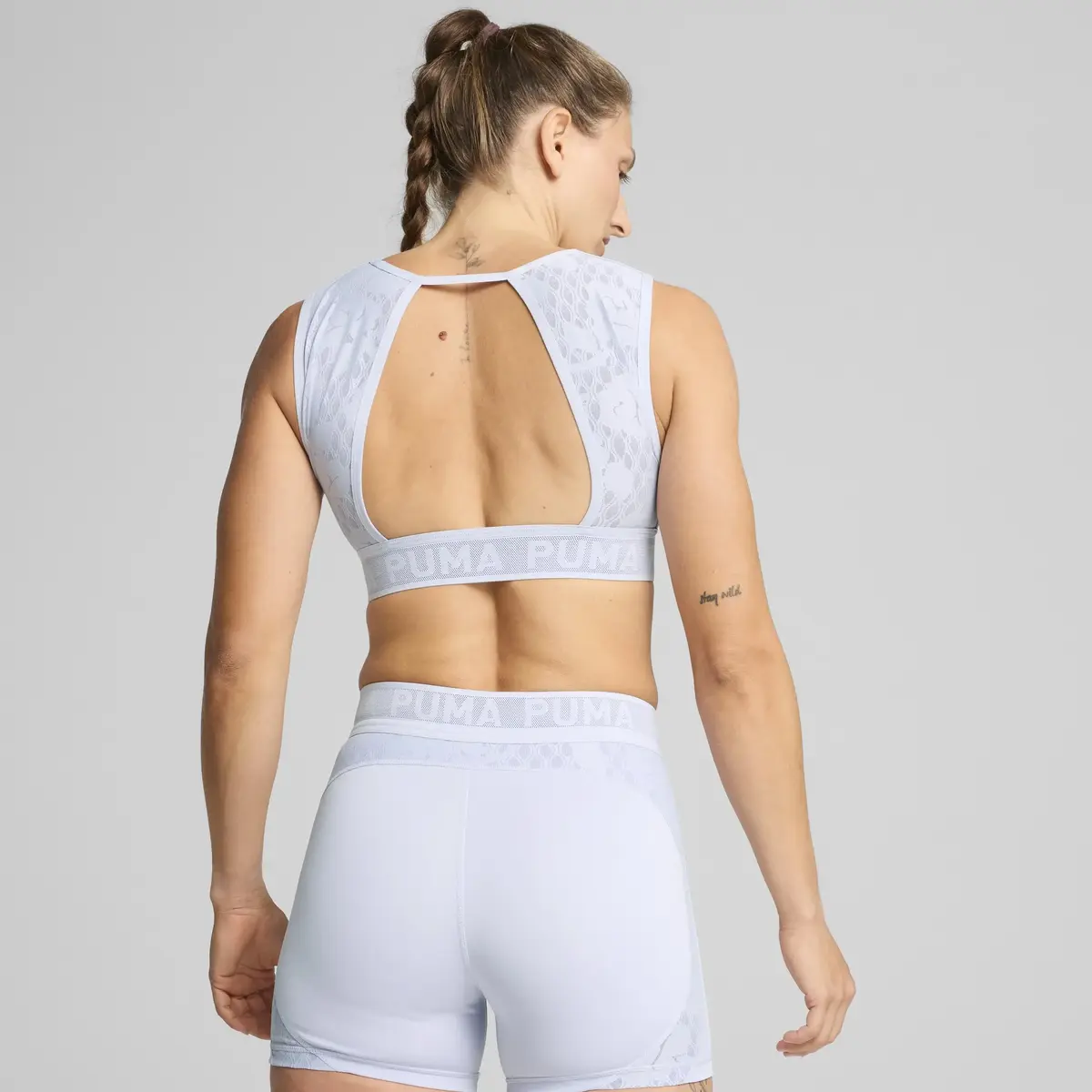 PUMA MOVE LACE BRA Mavi Kadın Spor Sütyeni