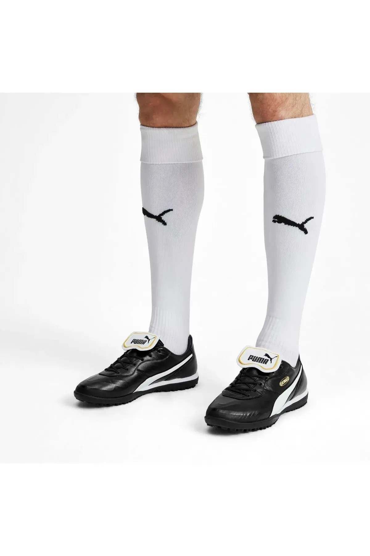 KING Top TT Puma Black-Puma White Çocuk Halı Saha Ayakkabı