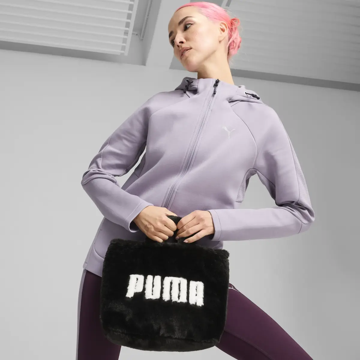 PUMA Core Fur Mini Tote Bag Kadın Siyah Omuz Çanta