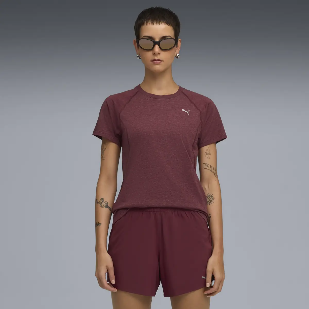 Puma RUN VELOCITY TEE TRI-BLEND Kadın T-Shirt & Polo