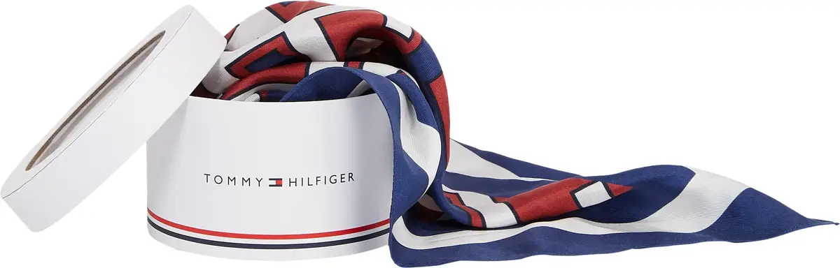 Tommy Hilfiger ICONIC MONOGRAM SILK Kadın Renkli Eşarp