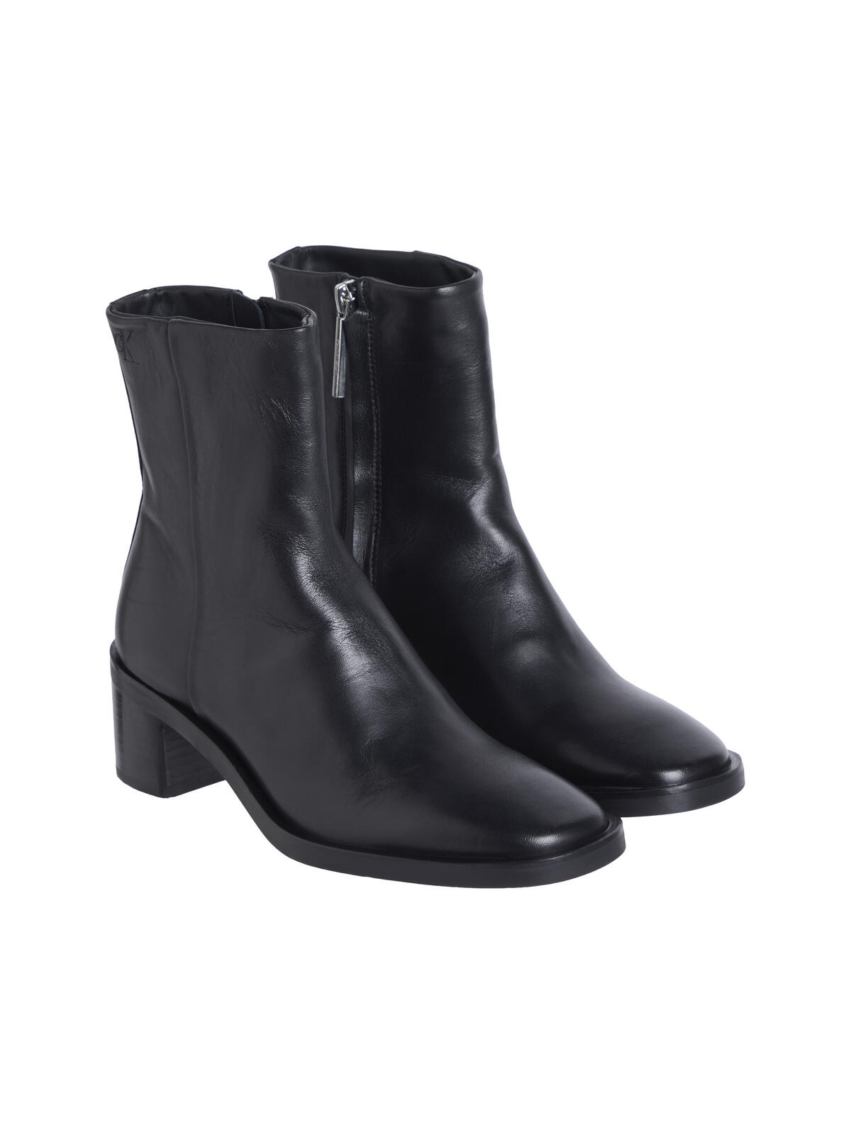 Calvin Klein BLOCK HEEL ZIP BOOT LTH Siyah Kadın Bot