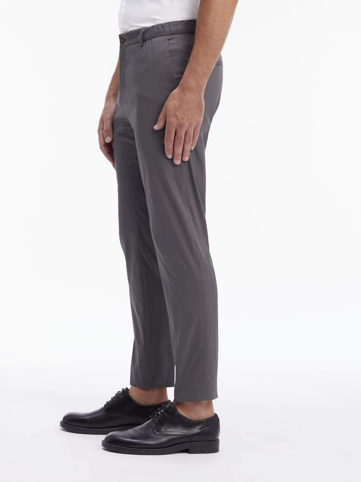 Calvin Klein CRINKLE TECH COTTON Erkek Gri Pantolon