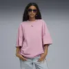 Puma DARE TO Oversized Ruched Tee Pembe Kadın T-Shirt