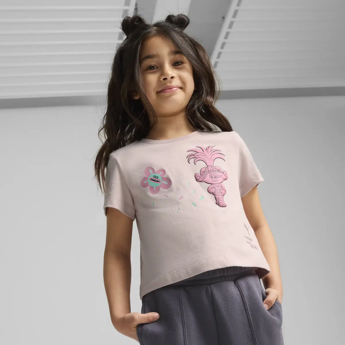 Puma X TROLLS Graphic Tee Pembe Kız Çocuk T-Shirt