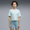 PUMA W CLOUDSPUN RELAXED TEE Fresh Water Mavi Kadın T-Shirt