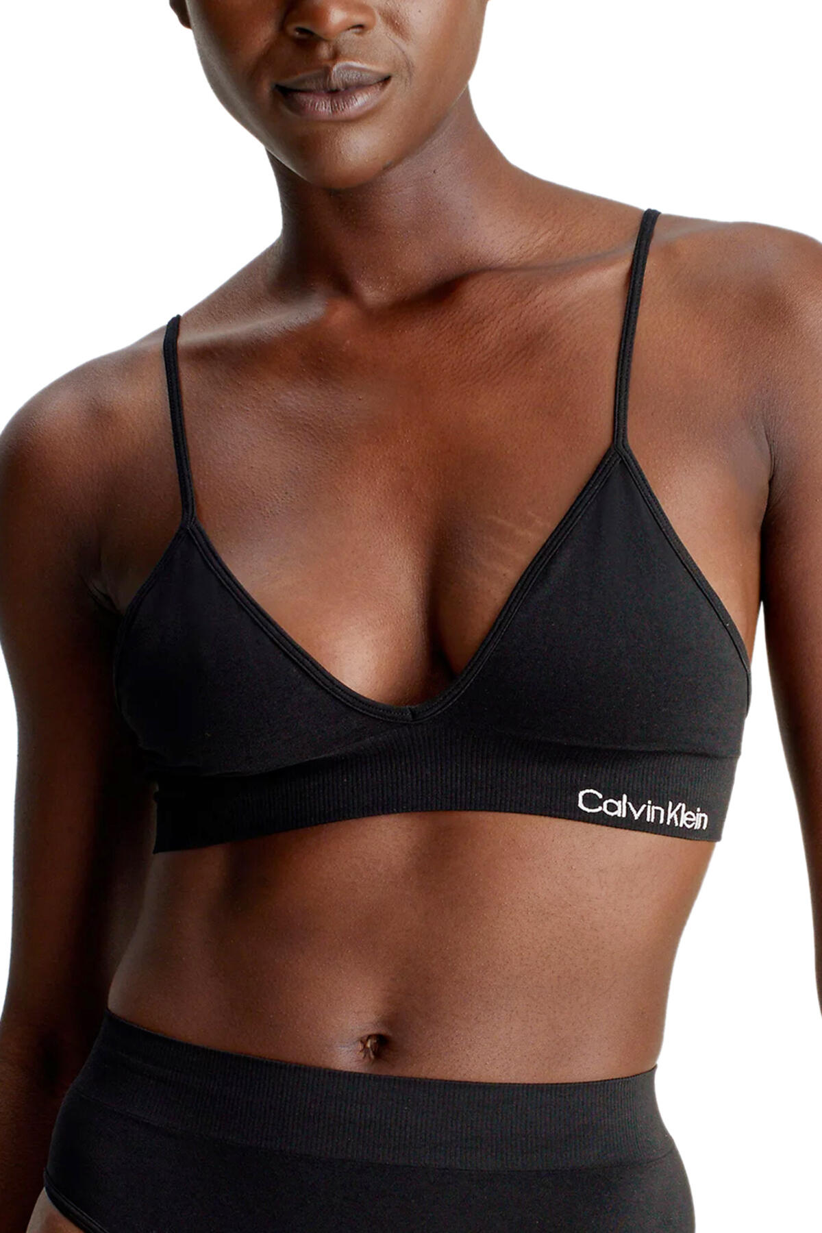Calvin Klein TRIANGLE Siyah Kadın Bikini Üstü