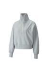 Puma Infuse Half Platin Gri Kadın Yarım Fermuarlı Sweatshirt