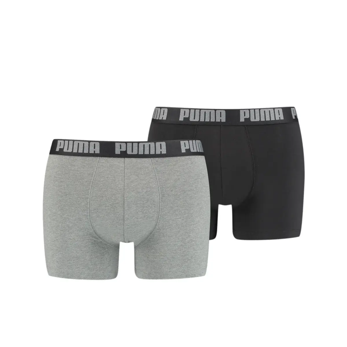 Puma PUMA BASIC BOXER 2P Gri-Siyah Erkek 2'li Boxer
