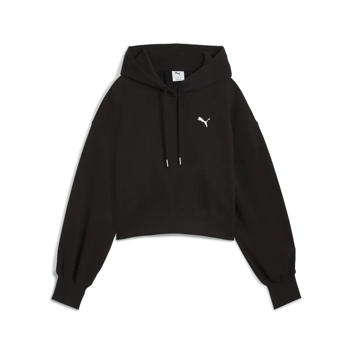 Puma WARDROBE ESS Cropped Hoodie Siyah Kadın Hoodie