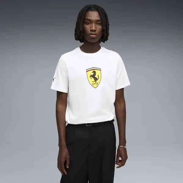 Puma Ferrari Colored Shield Tee Beyaz Erkek T-Shirt
