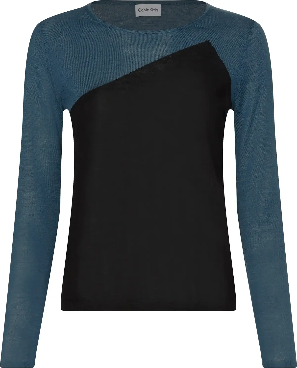 Calvin Klein CLRBLOCK EXTRA FINE Kadın Yeşil Kazak