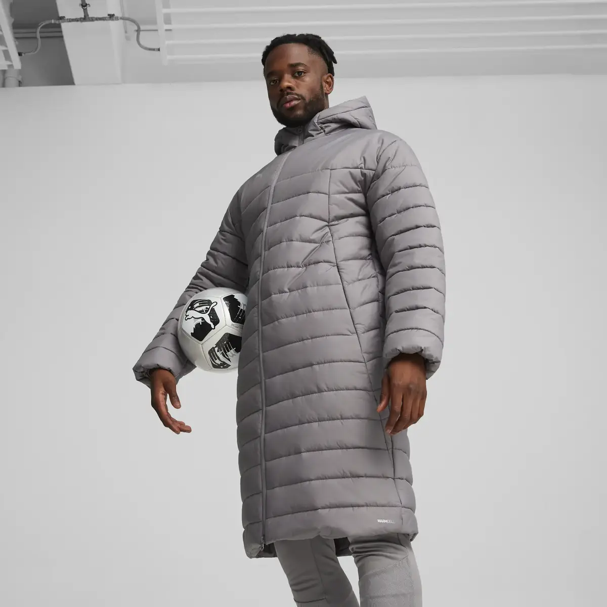 Puma teamFINAL Bench Jacket Gri Erkek Mont