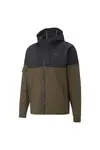 Puma Traın Q4 Cloudspun Jacket Haki Erkek Fermuarlı Koşu Ve Yürüyüş Ceketi