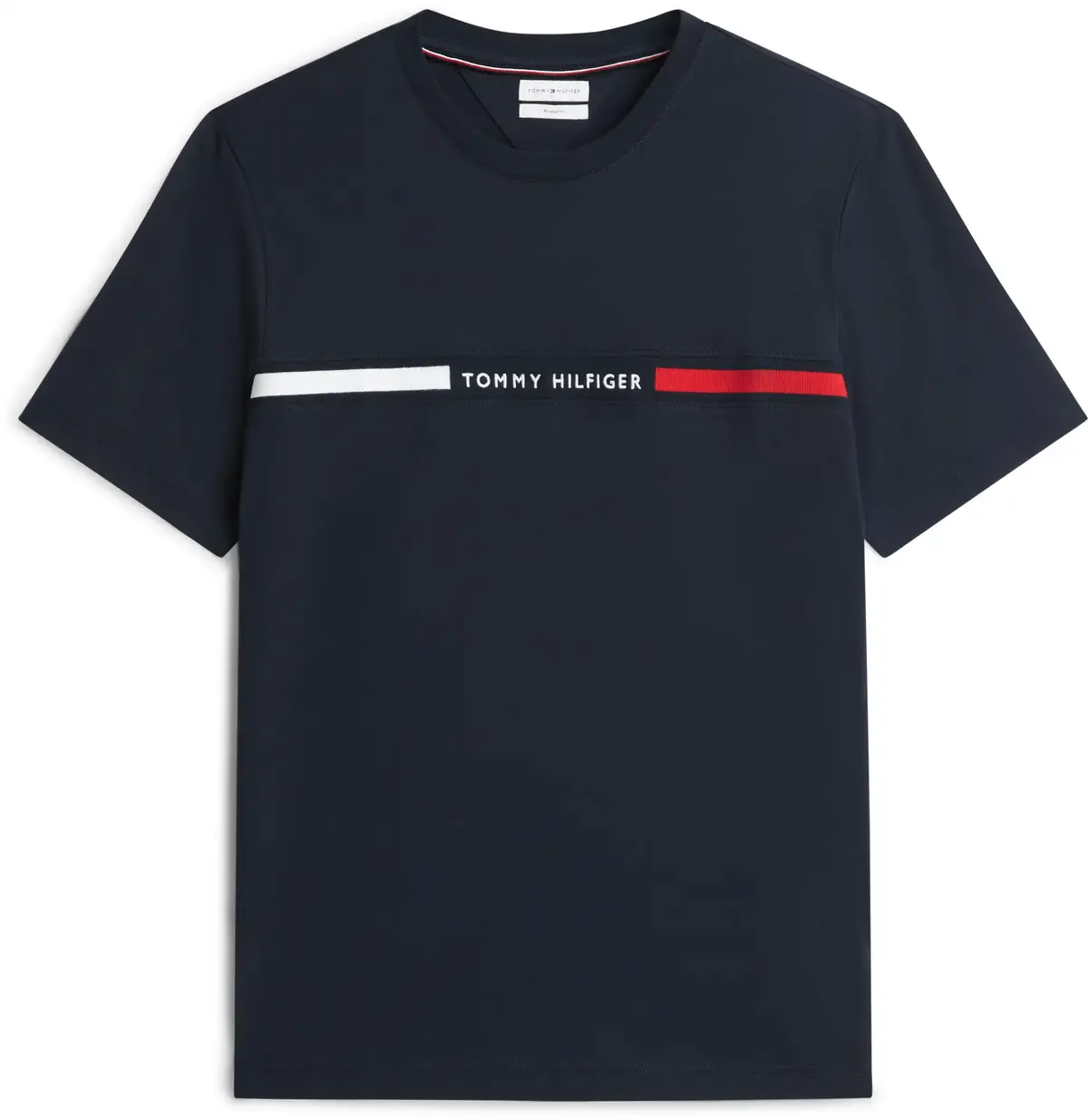 Tommy Hilfiger HILFIGER CHEST INSER, DW5 Siyah Erkek T-Shirt & Polo