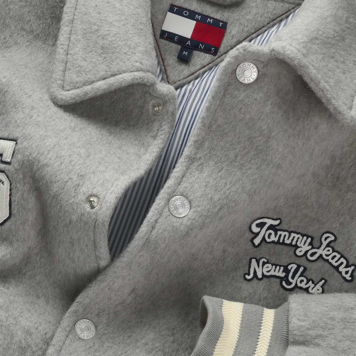 Tommy Hilfiger TJC VARSITY JACKET, P6N Gri Erkek Ceket