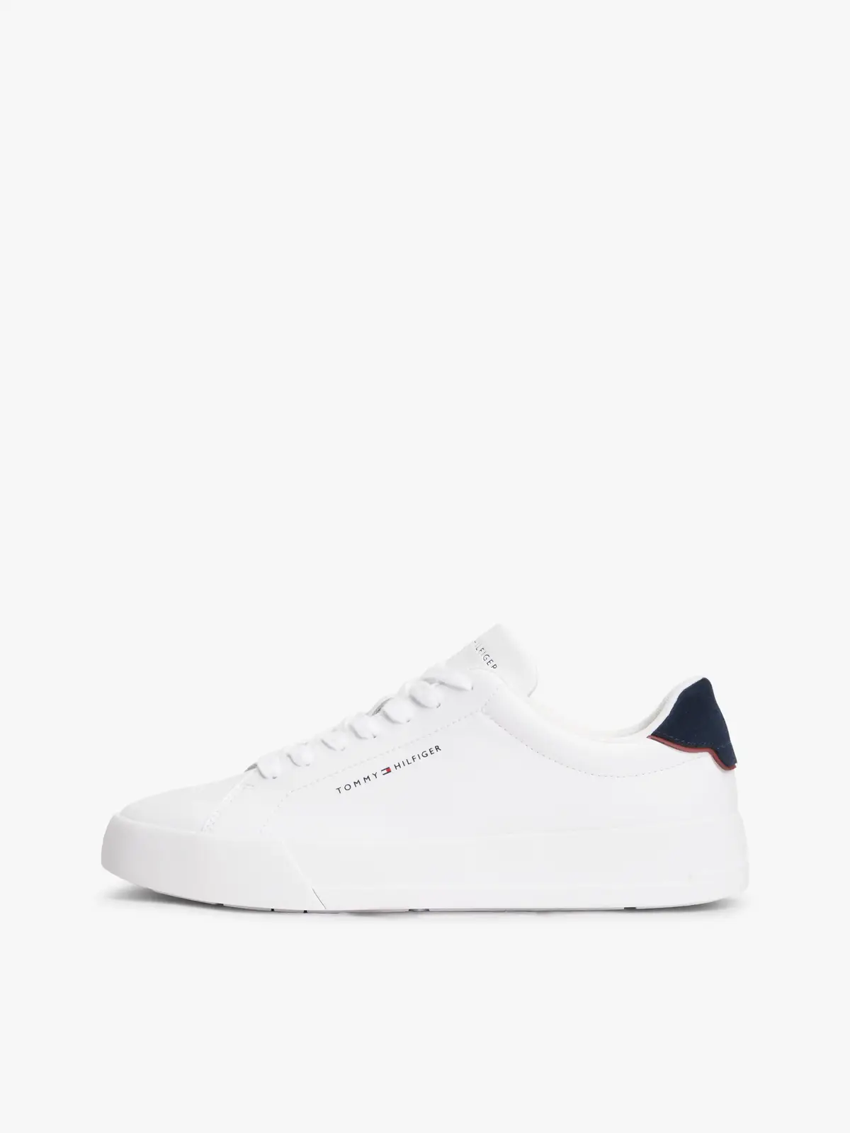 Tommy Hilfiger TH COURT LTH DETAIL, 0LD Beyaz Erkek Spor Ayakkabı & Sneaker