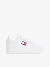 Tommy Hilfiger TJW FLATFORM ESS, YBS Beyaz Kadın Spor Ayakkabı & Sneaker
