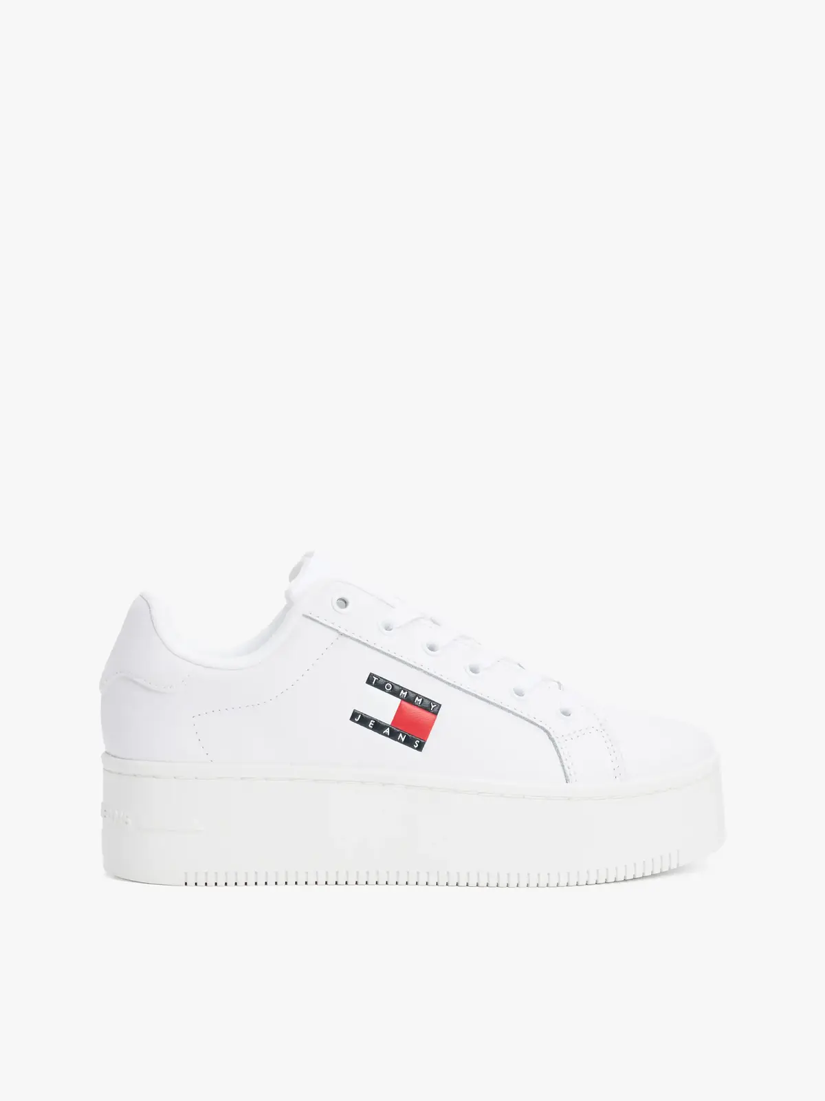 Tommy Hilfiger TJW FLATFORM ESS, YBS Beyaz Kadın Spor Ayakkabı & Sneaker