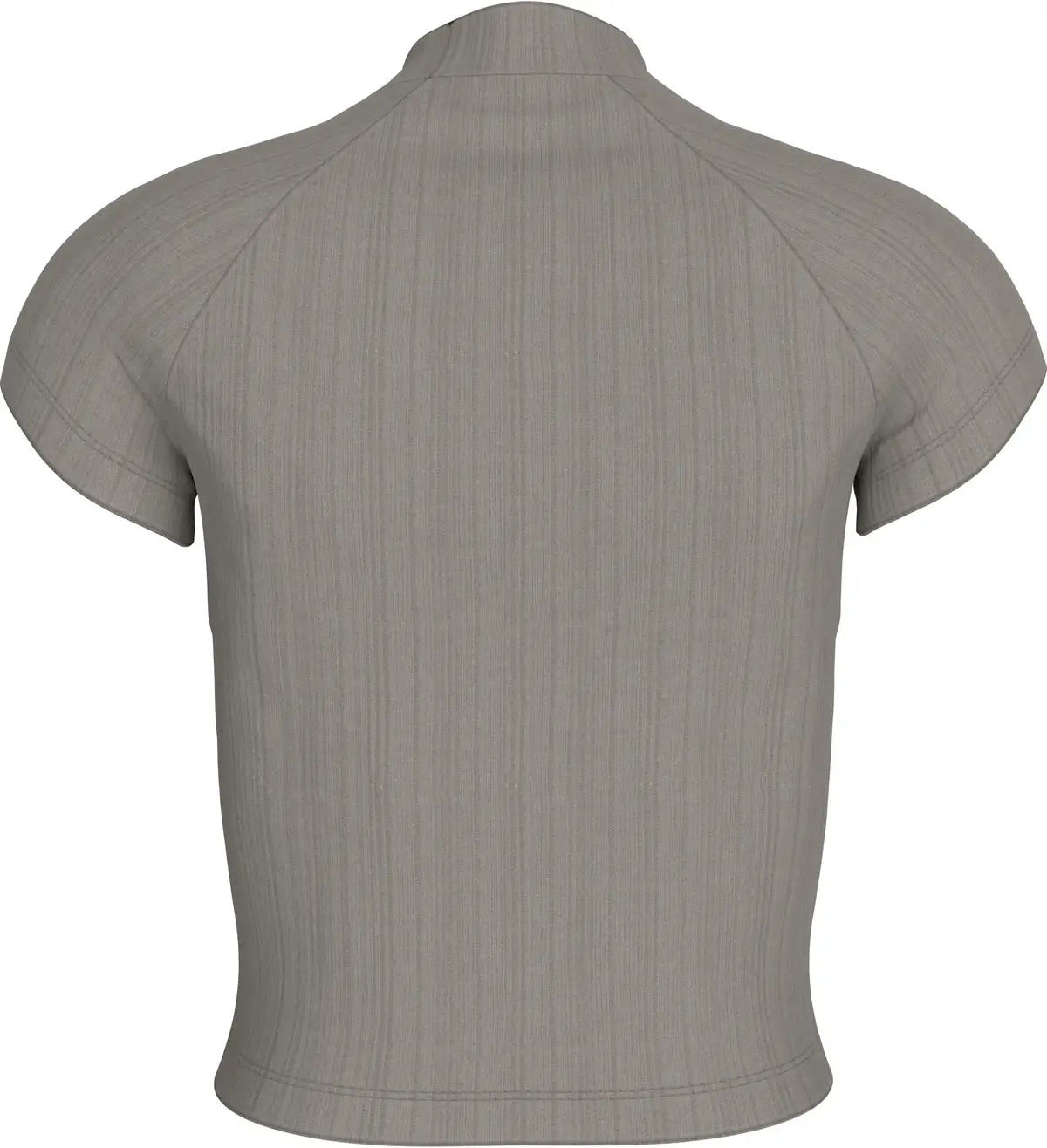 Calvin Klein WARM TEXTURE RIB MOC, PEO Gri Kadın T-Shirt & Polo