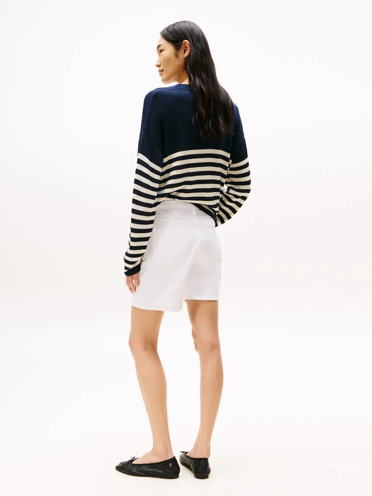 Tommy Hilfiger DNM STRAIGHT SHORT R, YCF Beyaz Kadın Şort