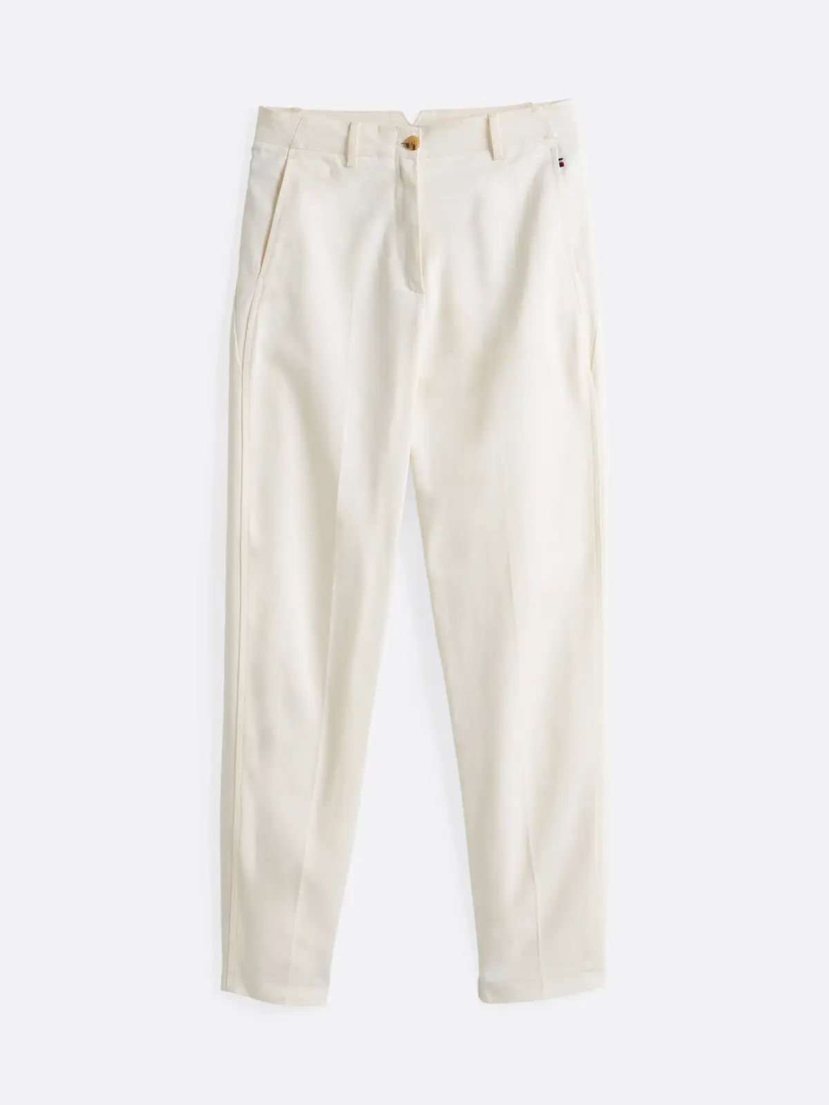 Tommy Hilfiger COTTON BARREL RELAXE, Z00 Krem Kadın Pantolon