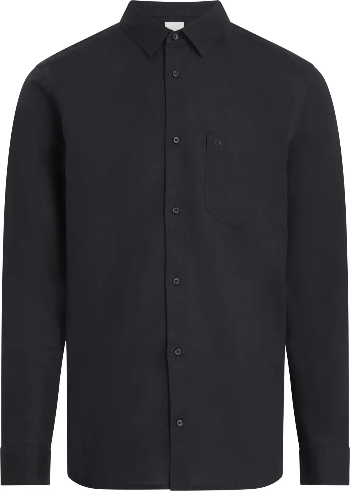 Calvin Klein LINEN COTTON REGULAR, BEH Siyah Erkek Gömlek