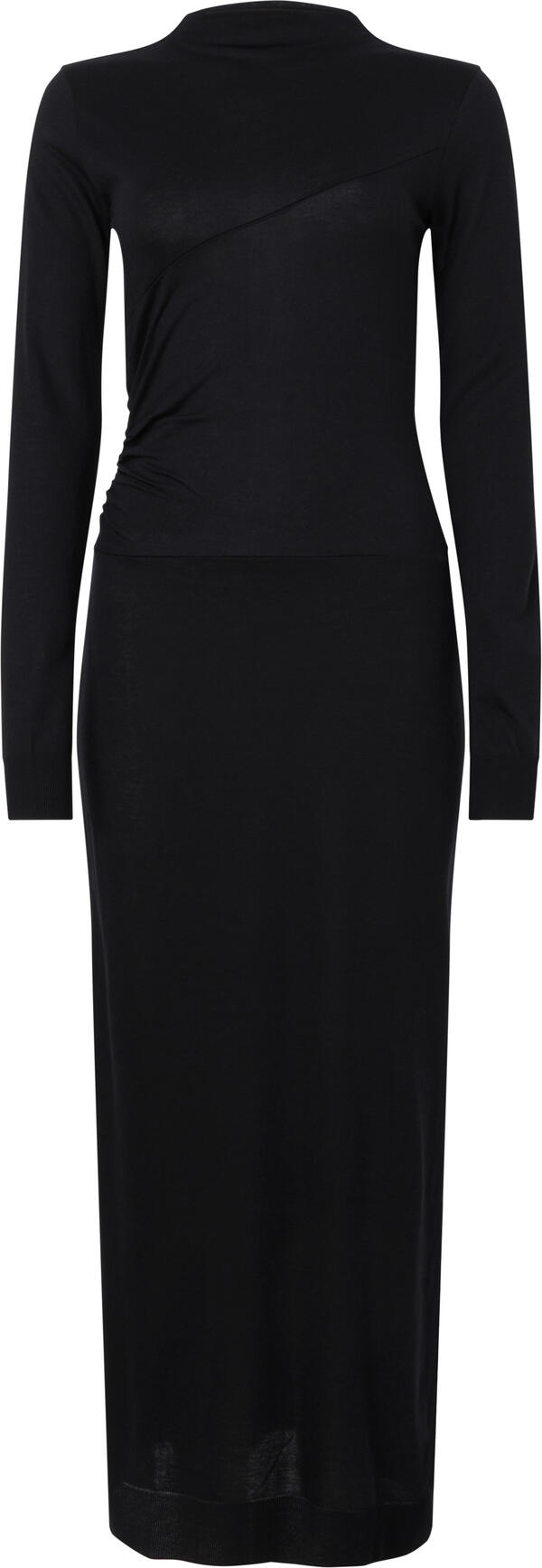 Calvin Klein GATHERED WAIST LYOCE Kadın Siyah Elbise