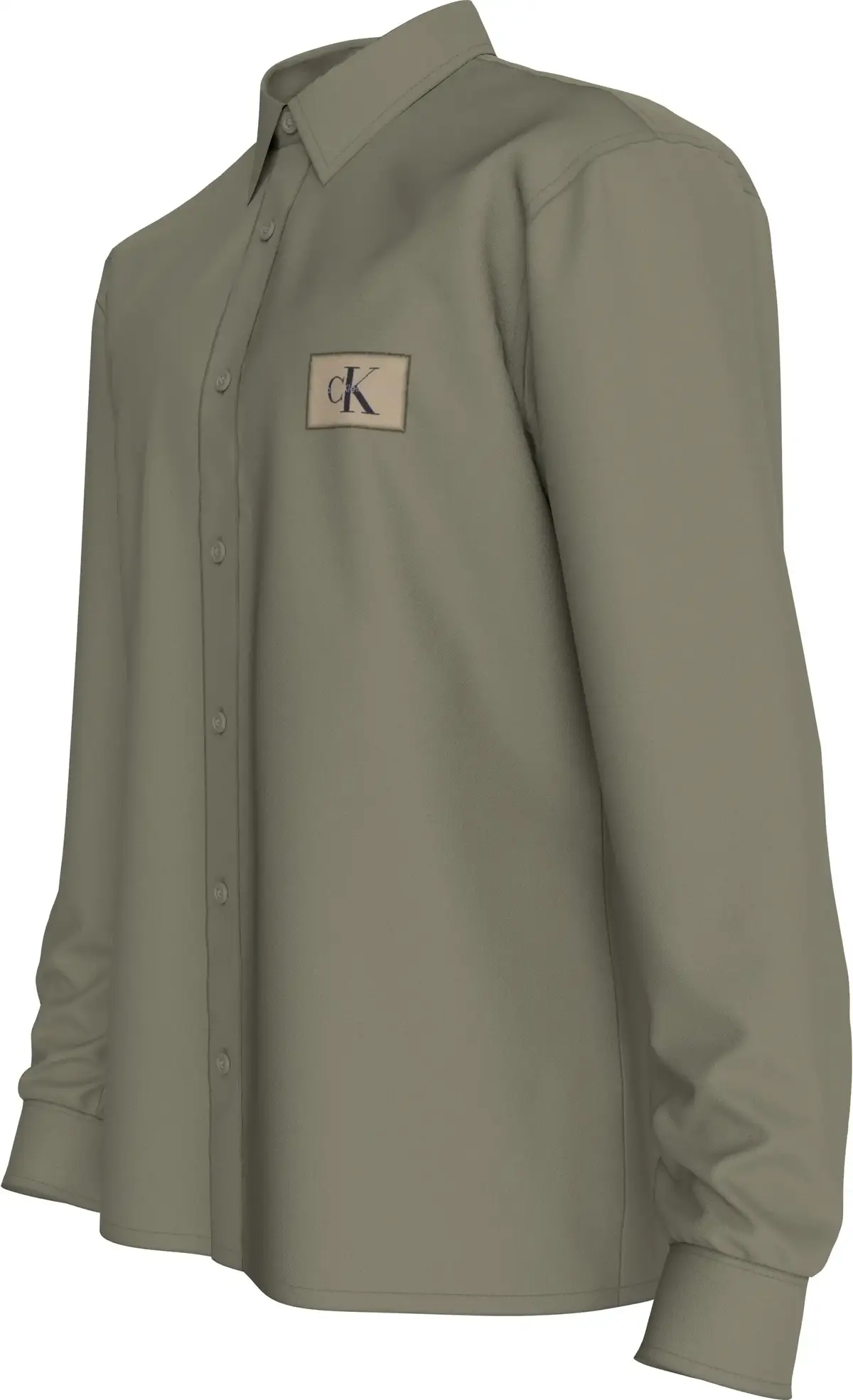 Calvin Klein WOVEN LABEL SHIRT, PK8 Yeşil Erkek Gömlek