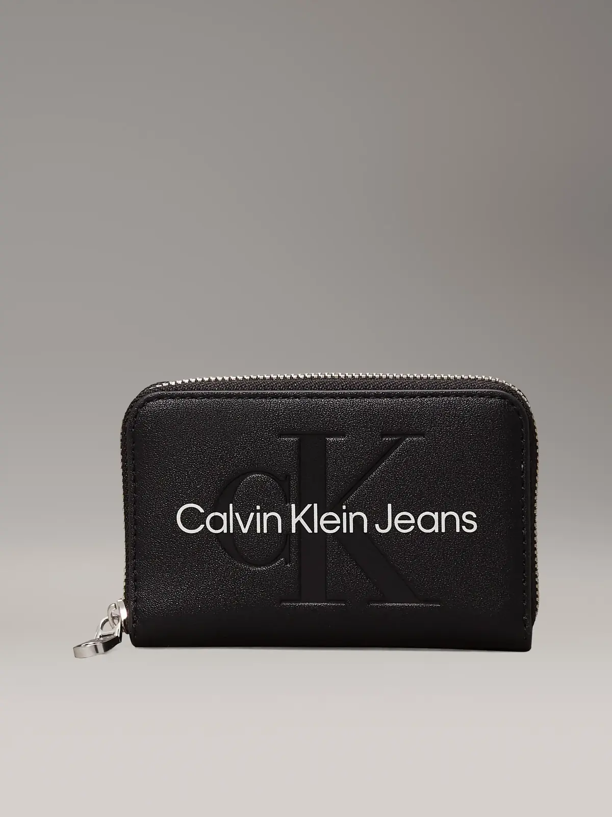Calvin Klein SCULPTED MED ZIP ARO Kadın Siyah Cüzdan