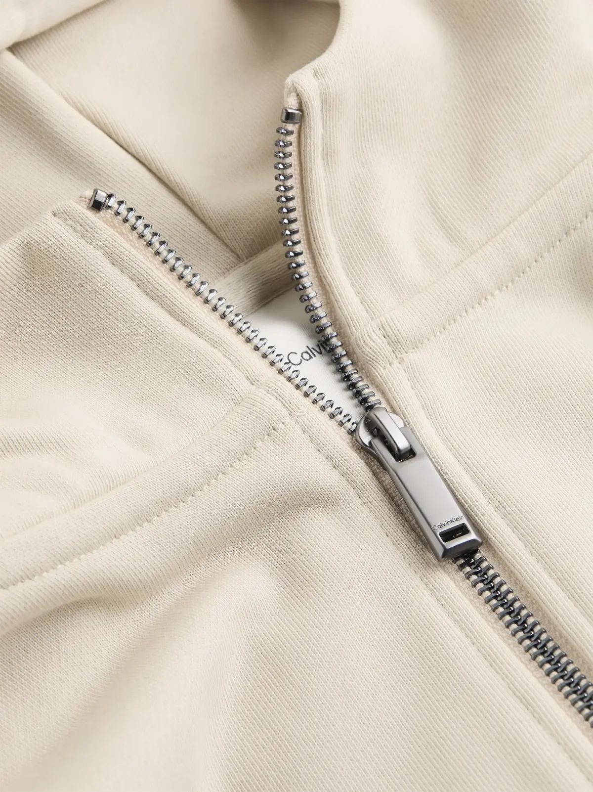 Calvin Klein TEXTURE EMBROID LOGO, PDV Krem Erkek Sweatshirt