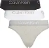 Calvin Klein 3PK HIGH LEG TANGA Kadın Siyah Tanga Set