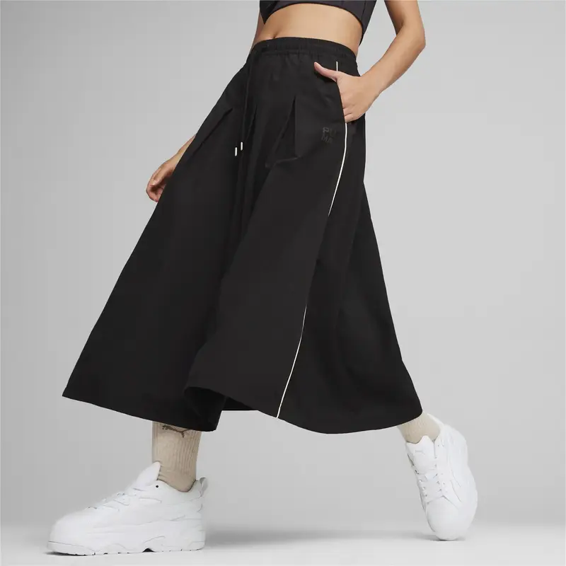 Puma INFUSE Pleated Midi Skirt Siyah Kadın Etek