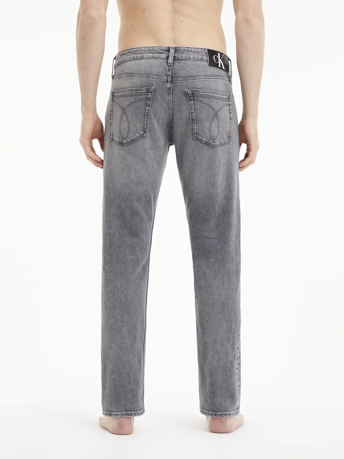 Calvin Klein SLIM Erkek Gri Kot Pantolon