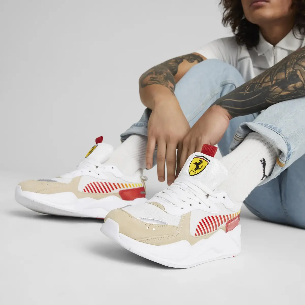 Puma Ferrari RS-X Beyaz Erkek Günlük Spor Ayakkabı